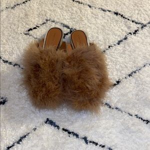 Zara fur slide size 10